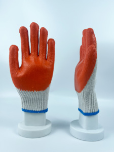 Guantes de Trabajo Recubiertos de Látex Naranja, Antideslizantes, Duraderos y de Seguridad - Product Image 6