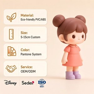 Statuetta di Ragazza in Plastica Carina, Personaggio Cartoon in PVC, Action Figure da <span class=keywords><strong>Collezione</strong></span>, Ornamento da Scrivania, Regalo per Bambini, Statua Decorativa di Ragazza - Product Image 2