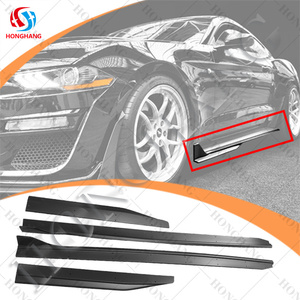 Suministro de fábrica Chaoshenghang, otros accesorios para automóviles, faldón lateral para coche, faldas laterales estilo PP negro mate <span class=keywords><strong>GT500</strong></span> para Ford Mustang 2015- - Product Image 1