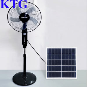 Ventilador Solar de 16 Pulgadas <span class=keywords><strong>y</strong></span> 12V CC, Ventilador Recargable de CA/CC con Energía Solar, Precio Económico, Ventilador Solar de Pie con Panel <span class=keywords><strong>y</strong></span> Luz LED - Product Image 6