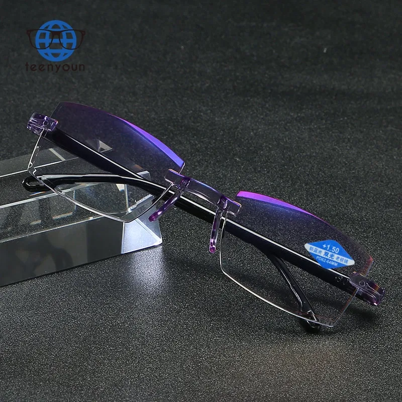 Teeny oun Hot Selling Anti Blaulicht Trendy Designer Optik Fasen Lesebrille Männer Frauen Großhandel Reader Frame Brillen