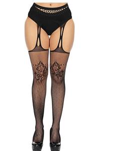 Collants à bretelles avec jarretière, collants résille, <span class=keywords><strong>bas</strong></span> à bretelles, <span class=keywords><strong>bas</strong></span> hauts jusqu'aux cuisses - Product Image 2