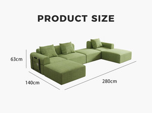 Sofás Modulares Modernos Personalizados Saien Tipo Cama para Interiores y <span class=keywords><strong>Sala</strong></span> <span class=keywords><strong>de</strong></span> Estar, Juego <span class=keywords><strong>de</strong></span> Muebles Comprimidos con Espuma <span class=keywords><strong>de</strong></span> Alta Densidad - Product Image 2