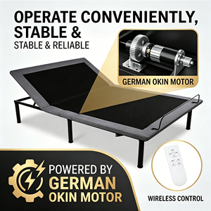 Base de Cama Eléctrica <span class=keywords><strong>Externa</strong></span> para <span class=keywords><strong>Cuidado</strong></span> de Ancianos con Control Remoto Inalámbrico, Elevación Ajustable Segura para Residencias y Centros de Salud - Product Image 4