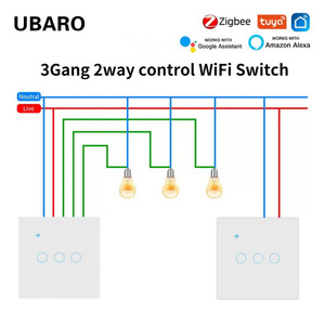ทูย่า สมาร์ท ซิกบีสมาร์ทสวิตช์ 10A 2.4Ghz AC 100-240V ควบคุมแบบคู่สำหรับบันไดและข้างเตียงพร้อมฟังก์ชั่นจับเวลา - Product Image 2