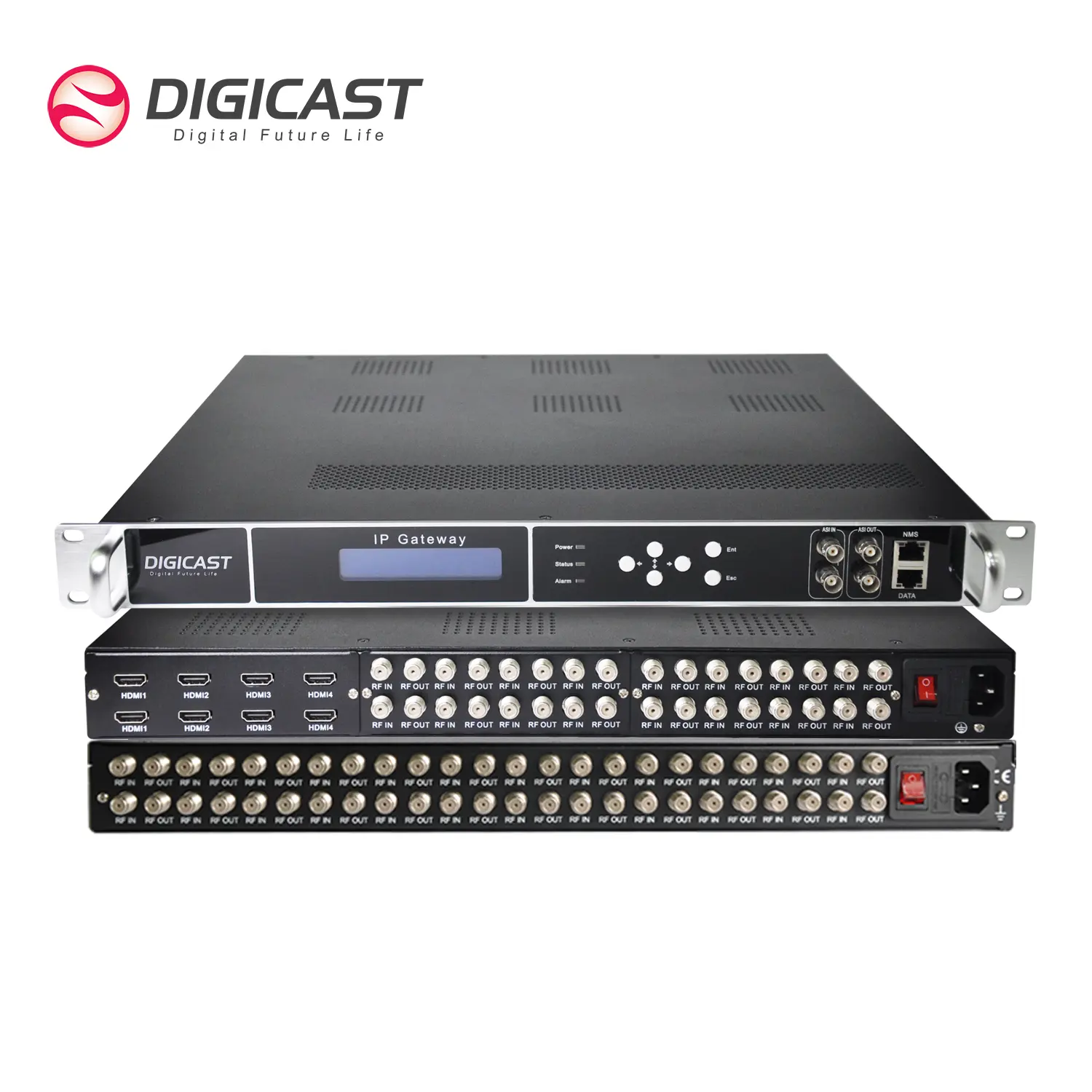 DMB-90E artı IP ağ geçidi profesyonel FTA DVB-S/S2 Tuner + HD MI IP UDP Multiplexer dijital TV Head-End sistemi Web yönetimi