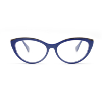 Gafas Ópticas de Ojo de Gato para Mujer, Montura Completa de Acetato y Lentes de PC para Uso Diario