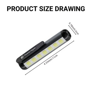 Lampe torche LED rechargeable en alliage d'aluminium avec aimant et clip pour utilisation en extérieur - Product Image 3