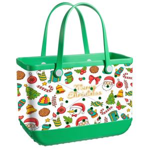 Custom Designer Unisex impermeabile grande Eva Tote Beach Bag Baby Bog borse con due manici chiusura aperta ragazze regali per bambini - Product Image 5