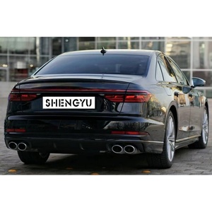 Kit de conversion automatique pour Audi <span class=keywords><strong>A8</strong></span> D5 19-22 mise à niveau <span class=keywords><strong>S8</strong></span> avec pare-chocs avant de voiture ABS calandre diffuseur arrière tuyaux d'échappement - Product Image 6