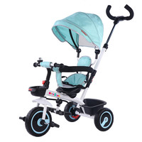 Tricycle OEM à poignée 3 en 1 bon marché pour enfants, 1 à 6 ans, poussette, vélo pour bébé, 3 roues de bonne qualité