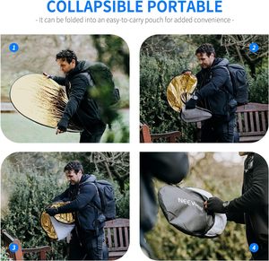 Neewer Riflettore Luminoso da <span class=keywords><strong>32</strong></span> <span class=keywords><strong>Pollici</strong></span>/80 <span class=keywords><strong>Centimetri</strong></span>, Diffusore di Luce 5 in 1 Pieghevole con Borsa per Illuminazione Fotografica da Studio - Product Image 6