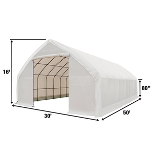 Abri de conteneur en PVC à double treillis avec structure en acier galvanisé robuste et bâtiment de stockage en tissu - Product Image 3