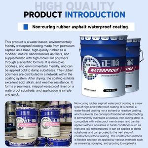 Modern Non-Curing <b>Rubber</b> Asphalt Waterproof Coating for Roof Crack Repair Walls Basement Indoor Exterior Concrete - Product Image 5