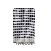 Serviette en coton turc Handloomed luxe Mticolor pompon modèle Hammam bain et tailles de main ensemble tissé pour une utilisation en avion