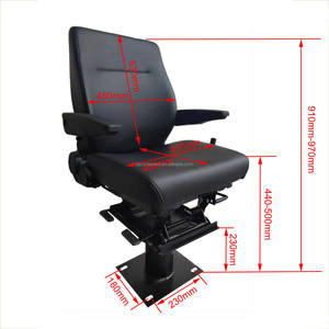 Hochwertige <span class=keywords><strong>ECE</strong></span> R17/R25 Stationszuglokomotiven Fahrersitz LKW-Sitz mit Verstellfunktion aus Leder ISO9001 - Product Image 1