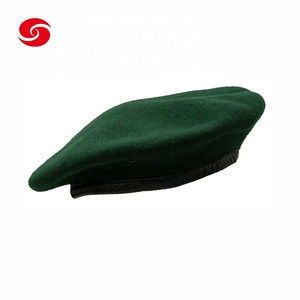 Berretto di lana 100% con berretto tattico di colore verde vincolante satinato - Product Image 2