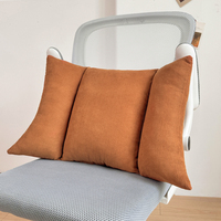Coussin de dossier en velours côtelé, doux et confortable, décoratif, pour soutien lombaire, idéal pour canapé, lit, chaise de bureau, ou usage domestique.