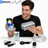 OEM DC12V 16W RGBW Funkelndes Aluminium-LED-Glasfaser-Sternenlicht mit App-Steuerung für Auto-Dachhimmel-Kit