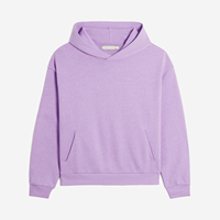 Sweat-shirt à capuche pull-over en molleton épais, design simple, vierge, vente en gros