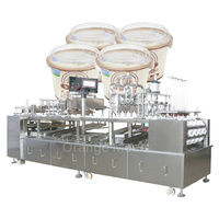 Machine automatique de fabrication, de remplissage et de scellage de gobelets d'eau pour compote, confiture et glace ORME, 3 saveurs, 4 voies, 6 voies
