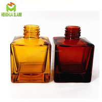 Mini carré 50ml 100ml 150ml 200ml bouteille en verre de diffuseur de roseau givré bouteilles d'emballage d'huile de parfum d'aromathérapie
