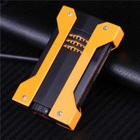 Briquet à cigare coupe-vent à flamme nue en métal, rechargeable au gaz, cadeau d'affaires, vente en gros, briquet torche à flamme jet