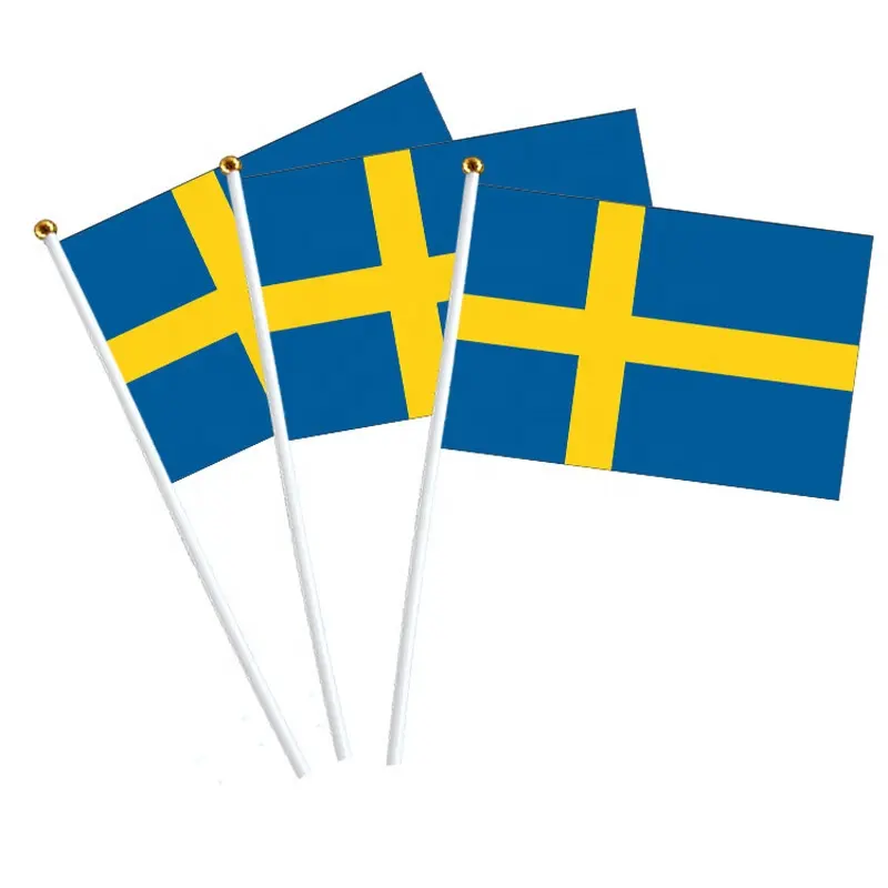 Оптовая продажа, печатные полиэфирные шведские государственные флаги на заказ