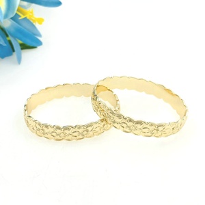 Hoa Vòng Đeo Tay Hawaii Di Sản Đồ Trang Sức Trẻ Em <span class=keywords><strong>New</strong></span> Burn Bé <span class=keywords><strong>Bangle</strong></span> 10Mm Rộng 14K Vàng Màu - Product Image 6