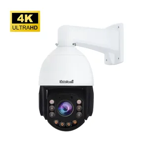 JideTech 8MP 20X 4K otomatik takip araç algılama renk gece görüş IP açık CCTV PTZ güvenlik PoE kamera