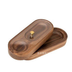 Solid Wood Jewelry <b>Box</b> Oval Shape With Gold Knob For Rings <b>Earrings</b> Necklaces Storage Custom Made Wedding <b>Gift</b> - Product Image 5