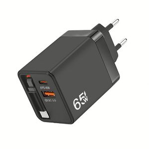 อะแดปเตอร์ชาร์จเร็ว Gan 65W USB Type C กำลังไฟสูง 5A OTP รองรับ QC3.0 สำหรับแล็ปท็อปและโทรศัพท์มือถือ - Product Image 1