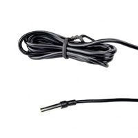 Termómetro digital electrónico integrado para acuario y baño de pies, con sonda impermeable, cable de 1m, DC1.5V, 35.7x16.6mm, LCD