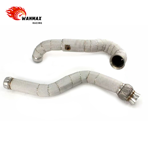 Tuyau d'échappement en acier inoxydable pour Mercedes Benz A45 AMG 2.0L 4MATIC avec bouclier thermique - Product Image 2