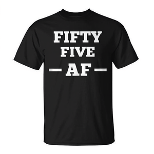 T-shirt Fifty Five Af, cadeau pour homme et femme, pour un anniversaire de 55 ans - Product Image 2