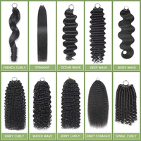 Fournisseur d'usine, Vente chaude : Extensions de cheveux humains pré-séparées, bouclées birmanes T30 Ombré Brun, pour tresses au crochet style bohème, pour revendeurs