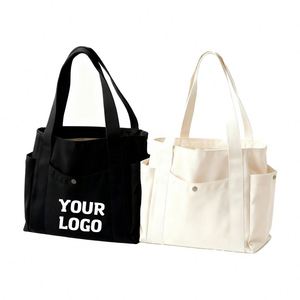 Bolsa de Compras de Lona de Algodón Reutilizable de Gran Capacidad con Logotipo Personalizado Wsy784, Venta al Por Mayor, Alta Calidad - Product Image 1