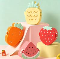 Boîte à lunch en PP en forme de fruits mignons, étanche, portable, fraise, pastèque, pour enfants, pique-nique, école, organisateur de cuisine