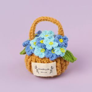 Handmade Versatile Mini Bouquet in Hanging Basket Small Office <b>Ornament</b> Gifts for Christmas Graduation Mother's Day <b>Easter</b> - Product Image 3