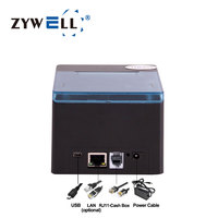 Impresora Térmica POS Z58-II de 58 mm con Cable Ethernet a Serial, Ideal para Impresión de Recibos y Control de Dinero