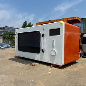 Camion de restauration géant à 3 roues en aluminium et acier inoxydable pour la vente de café, de thé au lait et de hot-dogs - Product Image 1