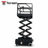 Plateforme de travail compacte électrique autopropulsée Torsen OEM ODM, mini-nacelle à ciseaux 300 kg, de 5 m à 6,8 m, pour flottes de location d'équipements