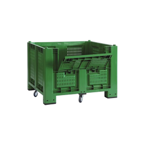 Cargopallet verde per uso alimentare 700 Plus con pareti in rete e porta per pallet - Product Image 1