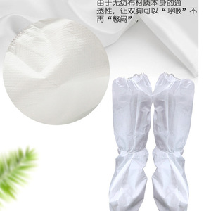 Jirelly Non-Woven Medical Shoe Covers Disposable White <b>Boot</b> Cover With Double Elastic Band Chemical Resistant <b>Pull</b>-On Safety - Product Image 4