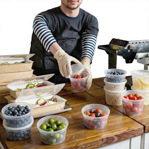 Tazas de Sopa Ecológicas Minimalistas de 12 oz con Tapas, Aptas para Microondas y Apilables, para Refrigerador/Cocina/Viajes - 240 Unidades - Product Image 1