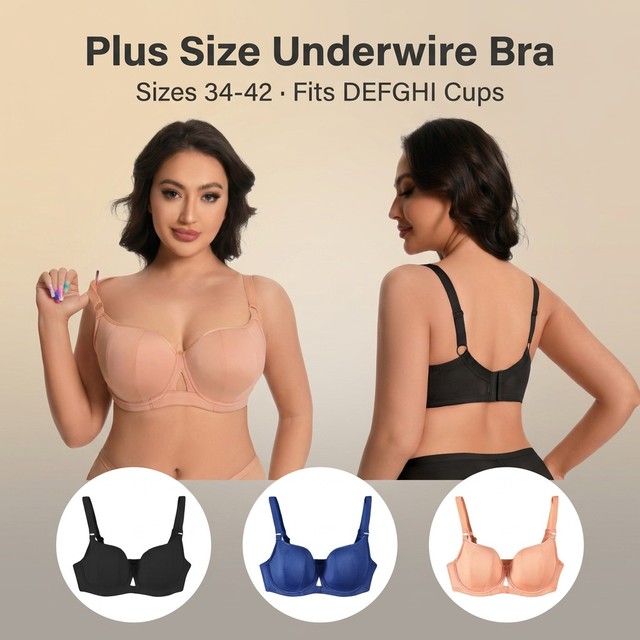 OEM Underwire Bra Wholesale 34 36 38 40 42 DEFGHI Big Cup Plus Size Women Sexy Ladies Push up Padded Gathered Bra