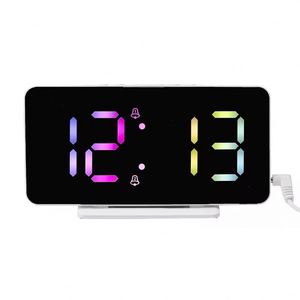 Modern Design LED USB Charging Resin Coastal <b>Desk</b> <b>Clock</b> Factory Direct Sale Smart Digital Alarm Voice Control Calendars - Product Image 1