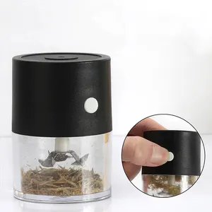 KY Logo Engraved Portable Rechargeable Grinding Machine Plastic Electric Tobacco Automatic Herb Grinder
