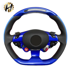 Volante Deportivo de Cuero Rojo y Fibra de Carbono para Mejora del Interior de Ferrari - Product Image 6