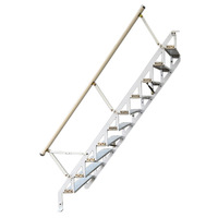 Escalier télescopique mural, échelle latérale pliante en acier au carbone, escalier portable pour appartement et garage